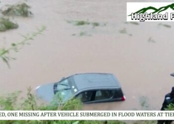 2 KILLED, ONE MISSING AFTER VEHICLE SUBMERGED IN FLOOD WATERS AT TIEHSAW