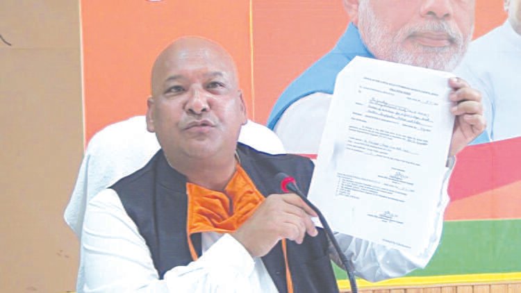BJP submits docs to Finance Ministry in hopes of CBI probe into district council corruption