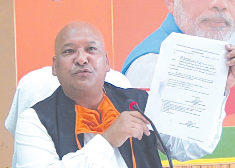 BJP submits docs to Finance Ministry in hopes of CBI probe into district council corruption