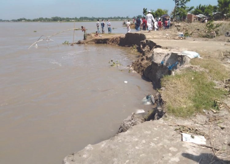 Old Bhaitbari residents fear consequences of Brahmaputra erosion