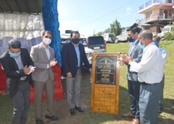 Foundation for Pomlakrai-Rngi Shillong road laid