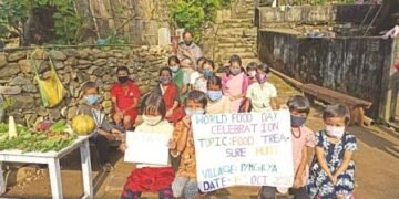 Pyngkya village take part in the World Food Day celebration