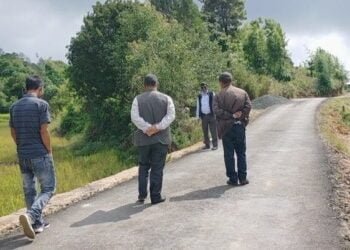 PWD officials inspect PMGSY road
