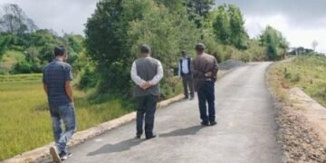 PWD officials inspect PMGSY road