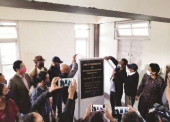 Sanbor lays foundation for sitting gallery at Madan Laban playground