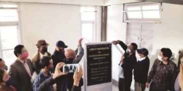Sanbor lays foundation for sitting gallery at Madan Laban playground
