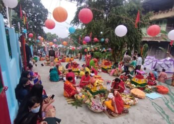 Annual Chatth puja celebrated with caution