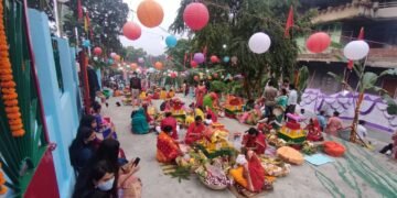 Annual Chatth puja celebrated with caution