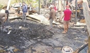 Houses gutted, residents in dilemma
