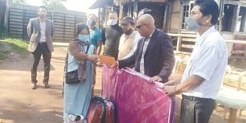 Shullai provides aid to families who lost homes in Laban fire last week
