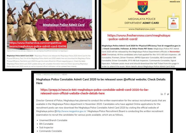 Fake information on police recruitment posted in 3 websites