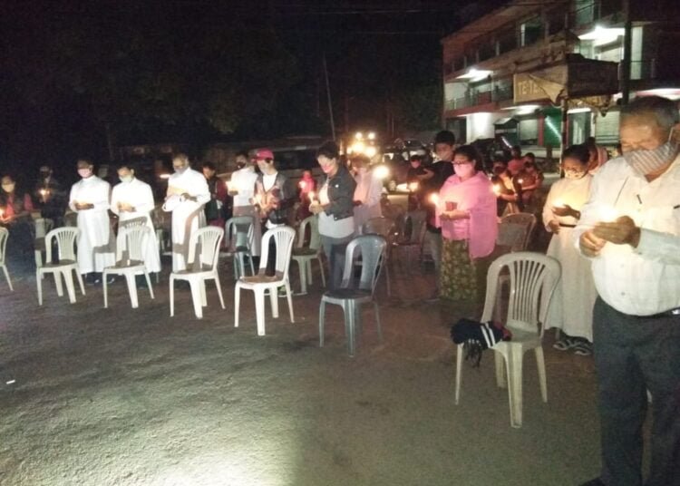 Candlelight service held for Fr Stan’s release in Tura