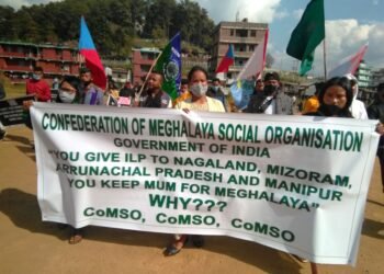 CoMSO leads sit-in demos across Meghalaya for ILP