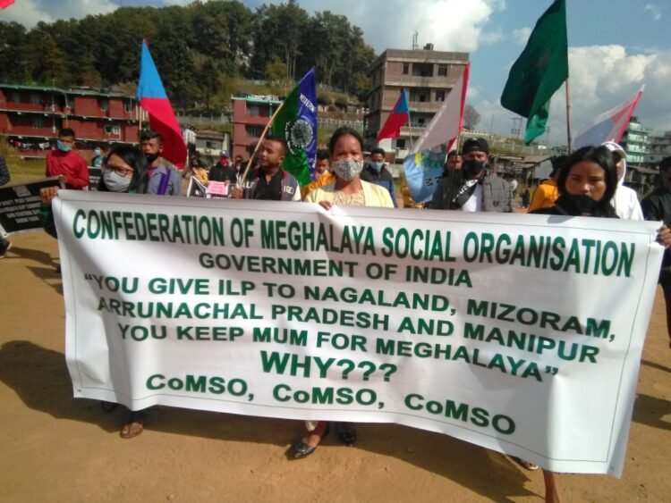 CoMSO leads sit-in demos across Meghalaya for ILP