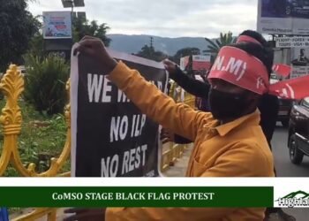 CoMSO STAGE BLACK FLAG PROTEST