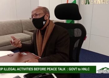 STOP ILLEGAL ACTIVITIES BEFORE PEACE TALKS: GOVT TO HNLC