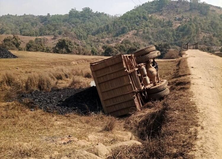 Coal-laden truck in remote WKH