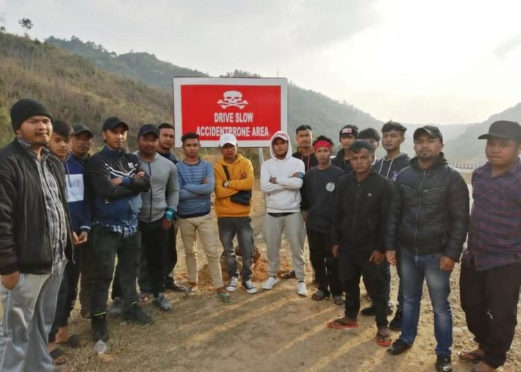 WKSU puts up road warning sign in Jaidohkroh