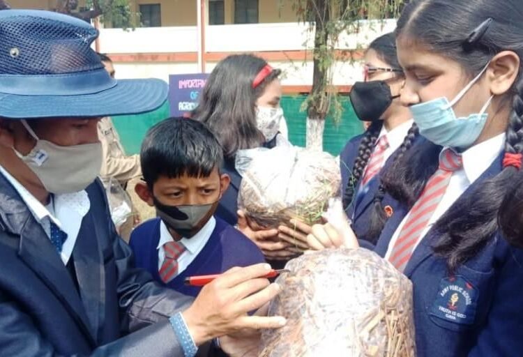 Army public school students introduced to mushroom cultivation