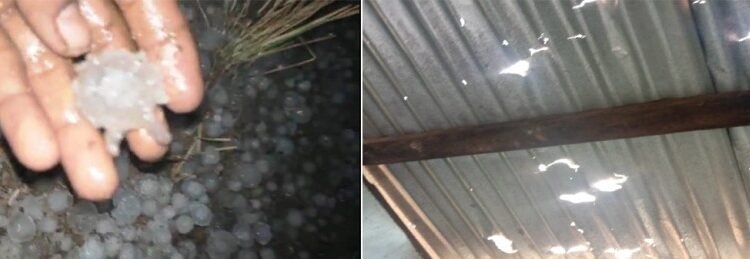 Ri-Bhoi homes damaged in hailstorm