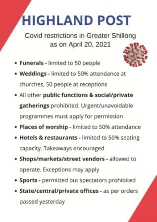 Public functions, gatherings prohibited