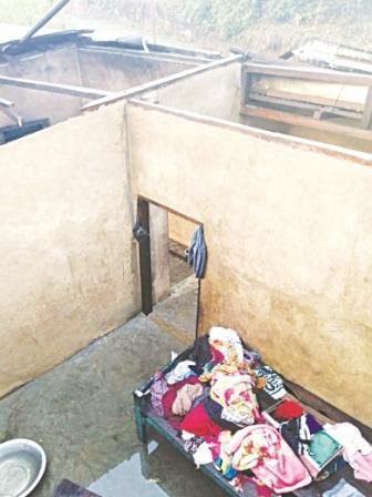 Three injured, houses damaged due to heavy rains in EJH