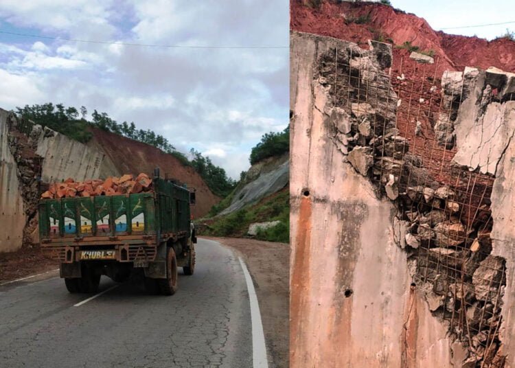 Precariously hanging on