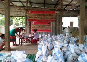 Relief provided in Garo villages by VASU