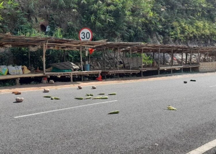 Police files case after vegetable vendors dump produce on road
