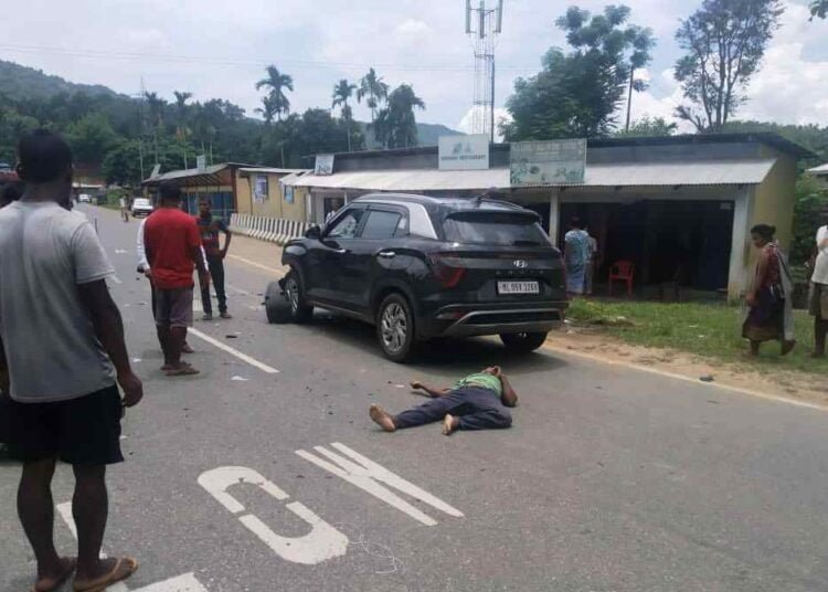 Biker injured in head-on collision