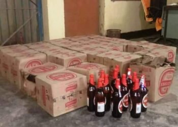 Beer bottles for black market sale seized by police