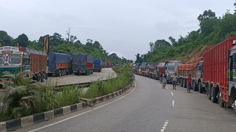 Bailey bridge renovation leaves trucks stranded in Ri Bhoi