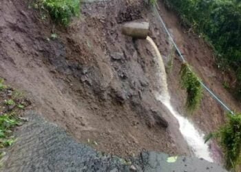 Portion of Balat road collapses after heavy rains