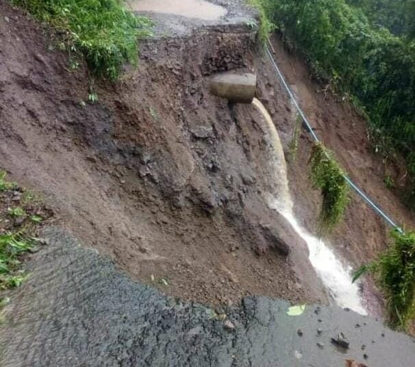 Portion of Balat road collapses after heavy rains