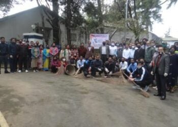 Cleanliness drive carried out by MES staff, officers