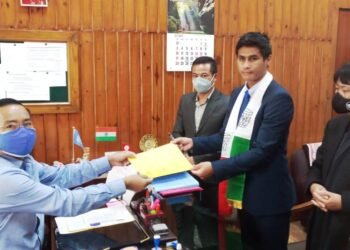 Eugene takes to the field, files papers for Mawphlang by-poll