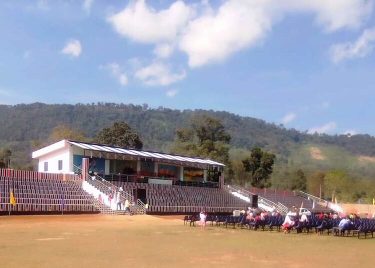 Assam inaugurates stadium in Umlaper