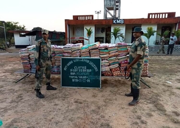 BSF seizes unclaimed clothes meant for Bangladesh