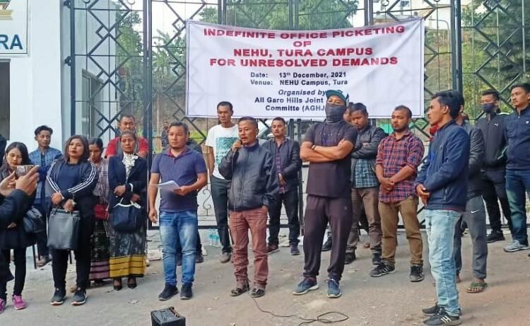 NEHU Tura classes suspended as AGHJAC picketing enters 2nd day