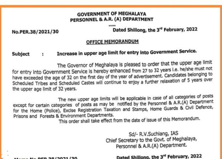 M’laya upper age limit for govt jobs comes into effect