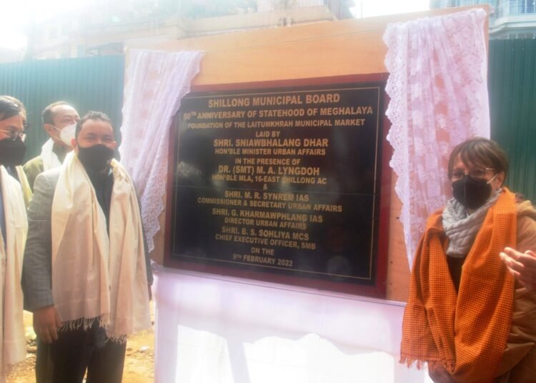 Foundation stone for Laitumkhrah market laid