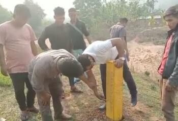 RBYF uproots boundary pillar erected by Assam