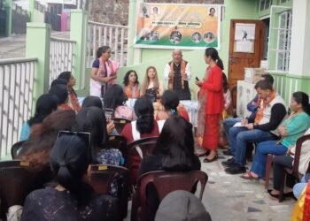 BJP mahila morcha reviews Poshan Abhiyan