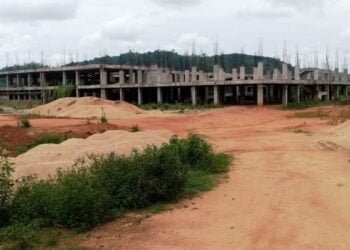 Resubelpara hospital construction at complete standstill