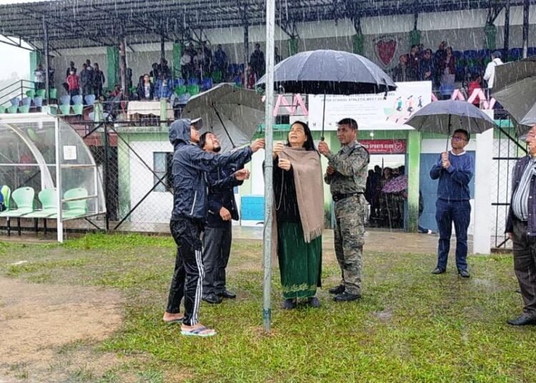 Students, officials brave rain as athletic meet begins in Mawkyrwat