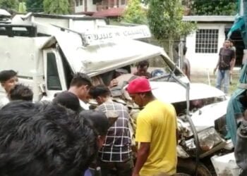 Pickup rams into parked truck, driver injured