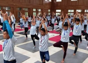 Yoga session held in NEHU