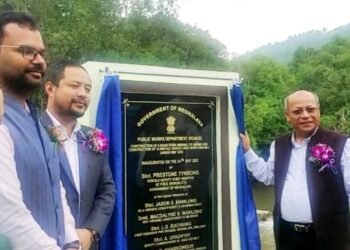 Tynsong inaugurates bridge, blacktopped road in Ri-Bhoi