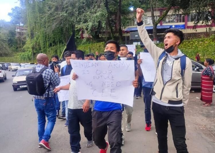 Sit-in held for Indian Army recruitment