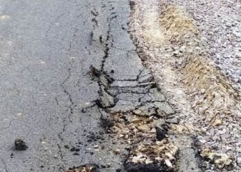 Newly carpeted Pasyih-Garampani road wears out